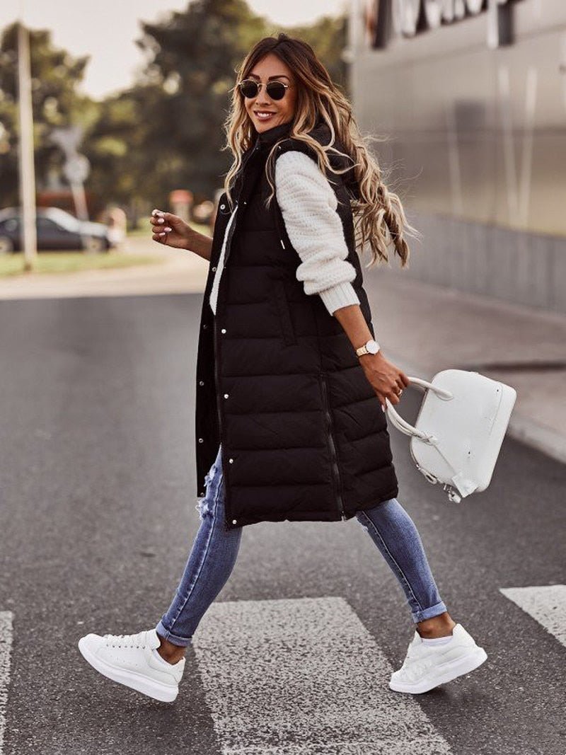 Comfortabele Knielange Dames Bodywarmer - Livia