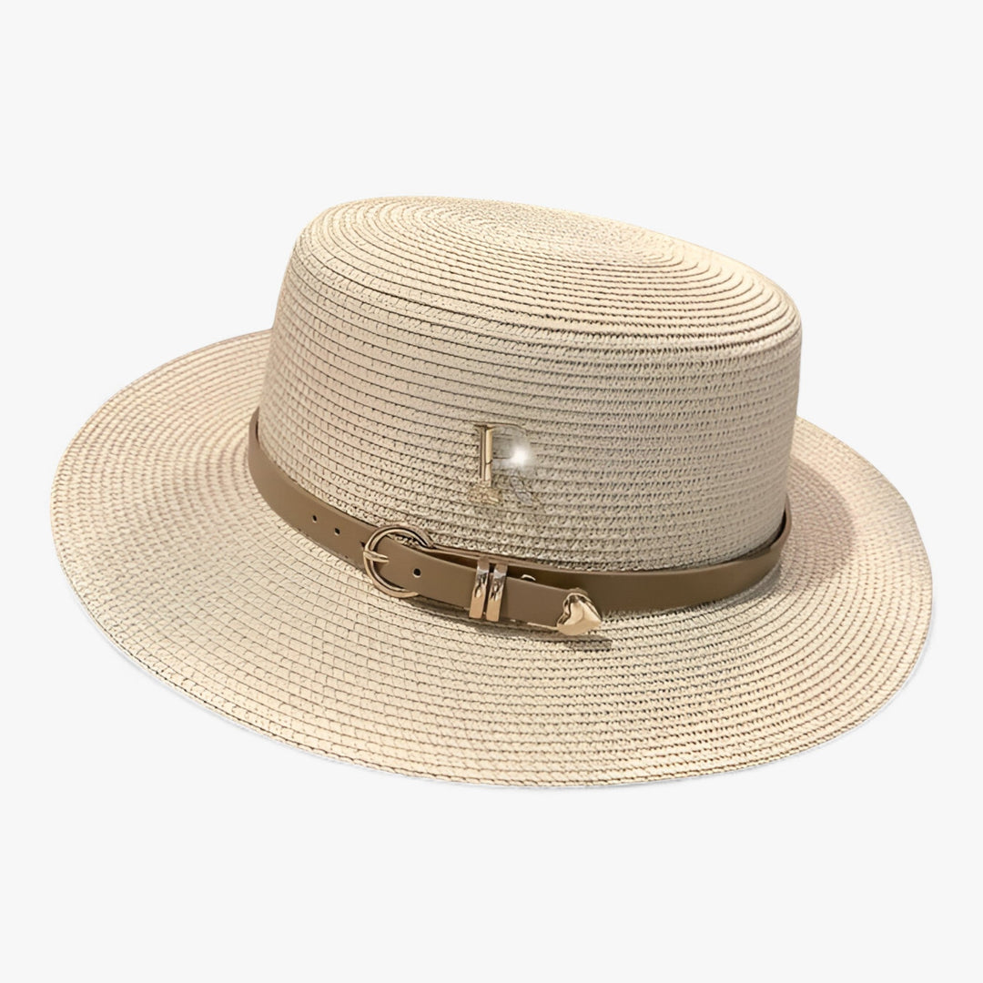 Dames Strohoed met Platte Top – Aurelle