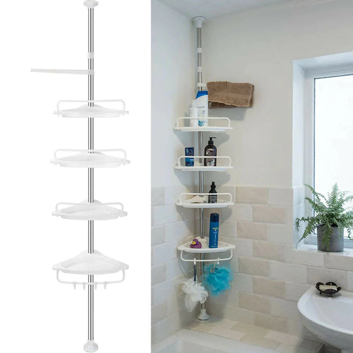 Telescopisch Doucherek met 4 Planken – VertiRack