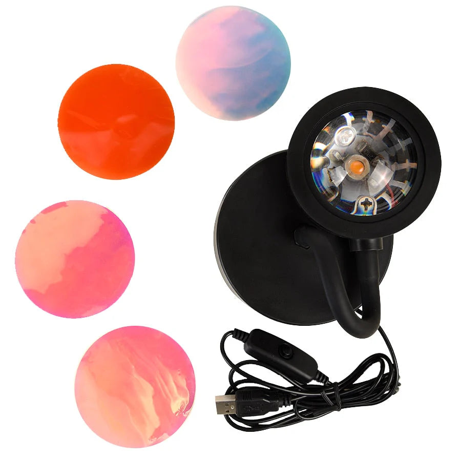 Sunset Lamp met 4 Kleuren - GlowSphere