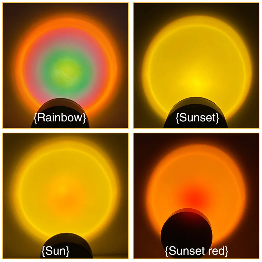 Sunset Lamp met 4 Kleuren - GlowSphere