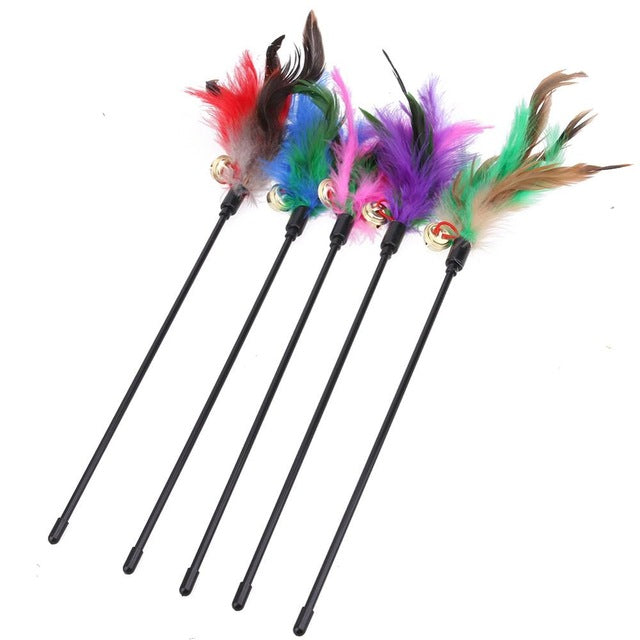 Kattenspeeltjes Met Veren (5 Stuks) - FeatherChase