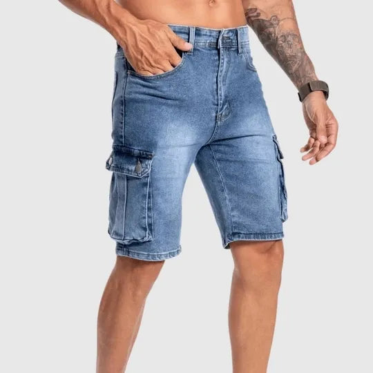 Heren Denim Cargo Shorts voor de zomer – Jonas