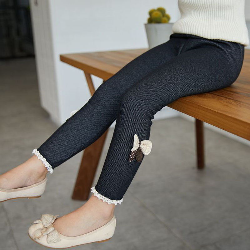 Meisjes Winterlegging Met Strik – Warm En Comfortabel