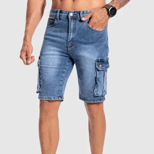 Heren Denim Cargo Shorts voor de zomer – Jonas