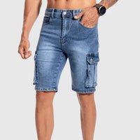 Heren Denim Cargo Shorts voor de zomer – Jonas