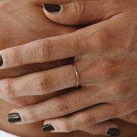 Gouden Ring met Gekleurde Steentjes - Solene