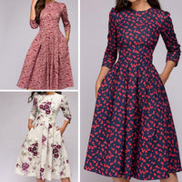 Retro Jurk met Bloemenprint – Florina