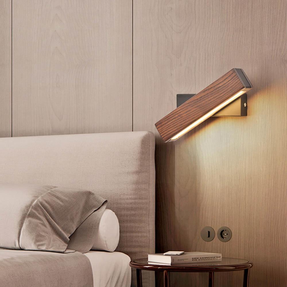 Draaibare Houten LED-Wandlamp - Jasper