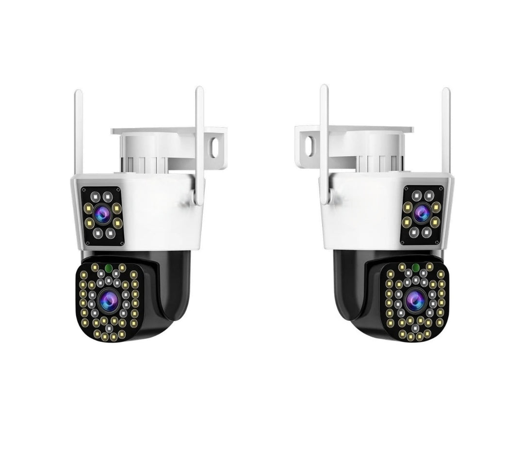 Set van 2 Beveiligingscamera’s met Dubbele Lens – DualGuard Max 2-Pack