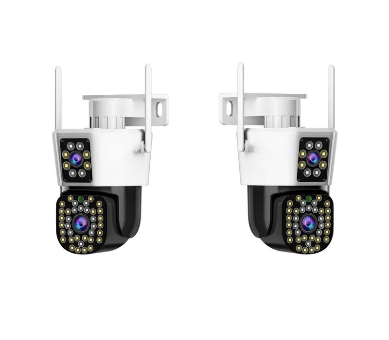 Set van 2 Beveiligingscamera’s met Dubbele Lens – DualGuard Max 2-Pack