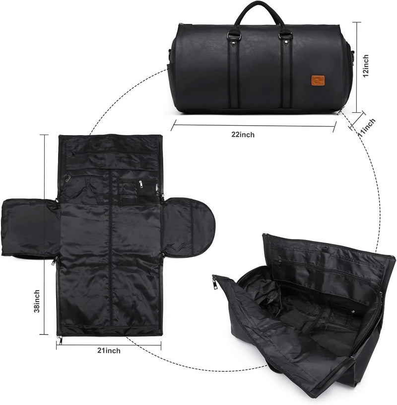 Verstelbare PU Leren Kleding Reistas – Handbagage Weekend Reistas