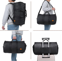 Verstelbare PU Leren Kleding Reistas – Handbagage Weekend Reistas