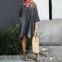 Luchtige Zomerjurk met Losse Pasvorm en Praktische Zak – Malia