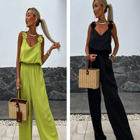 Luchtige Zomer Jumpsuit met Wijde Pijpen - Jasmin