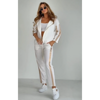 Gestreept Dames Trainingspak met Capuchon en Tailleband – Cosima