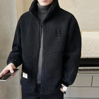 Heren Fleece Jack met Hoge Kraag – Milan
