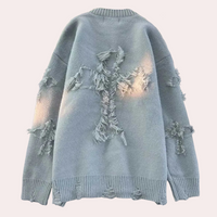 Trendy Grijze Trui met Uniek Design voor Heren - Dario