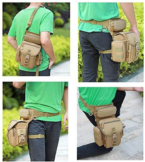 Duurzame Tactische Beentas voor Heren – Waterafstotend Multi-Zakken Ontwerp