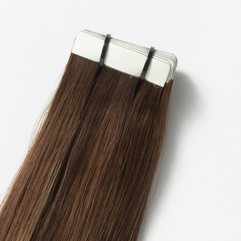 Tape-in Hairextensions – Veloura Tape (Warm Brown Balayage 2+7)
