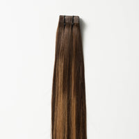 Tape-in Hairextensions – Veloura Tape (Warm Brown Balayage 2+7)