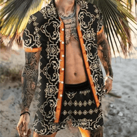Tweedelige heren zomerset met patchworkprint – Malik