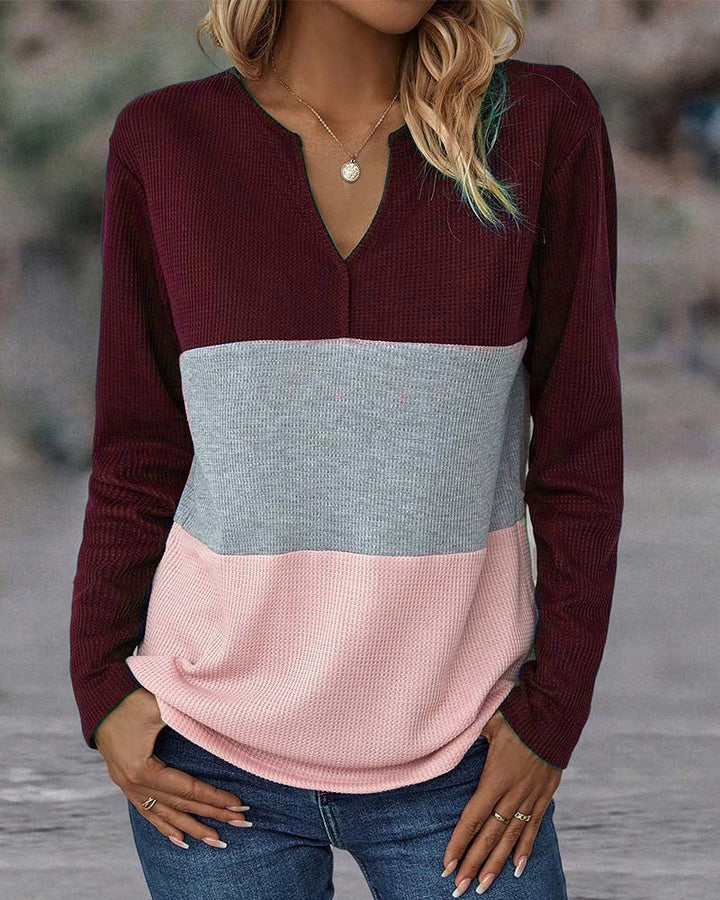 Casual Dames Trui met Kleurenblok – Noëlle