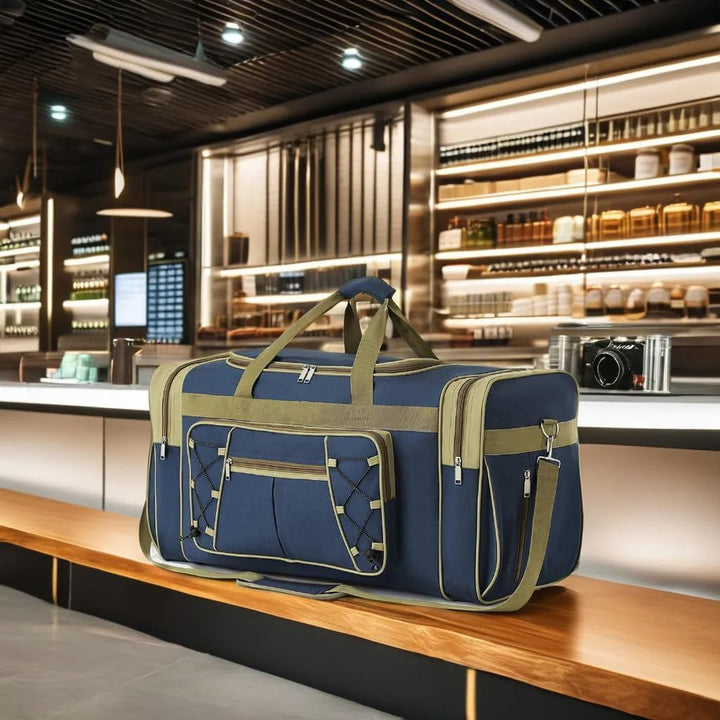 65L Opvouwbare Reis Duffle Bag – Lichtgewicht Oxford Katoen met Vakken