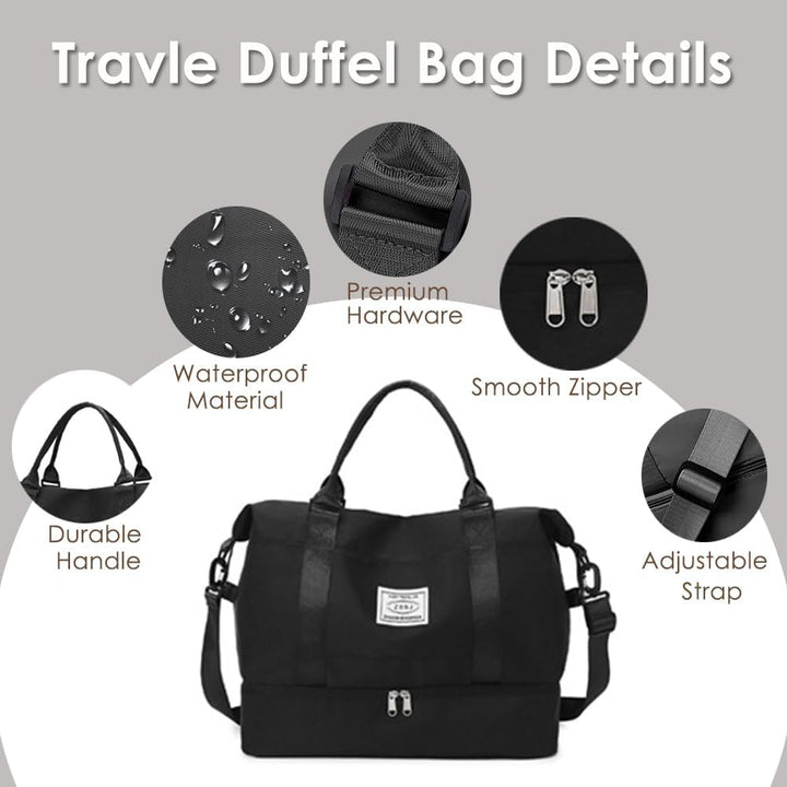 Grote Reis Duffle Bag met Schoenvak & Toilettas – Goedkeurd voor Handbagage