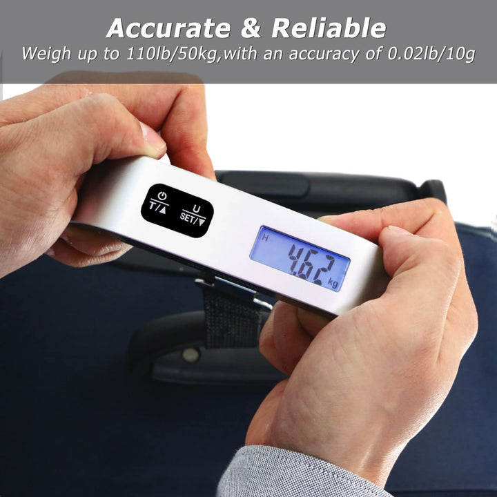 Draagbare Digitale Bagage Weegschaal 50kg – Compacte Reisgewicht Checker