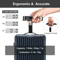 Draagbare Digitale Bagage Weegschaal 50kg – Compacte Reisgewicht Checker