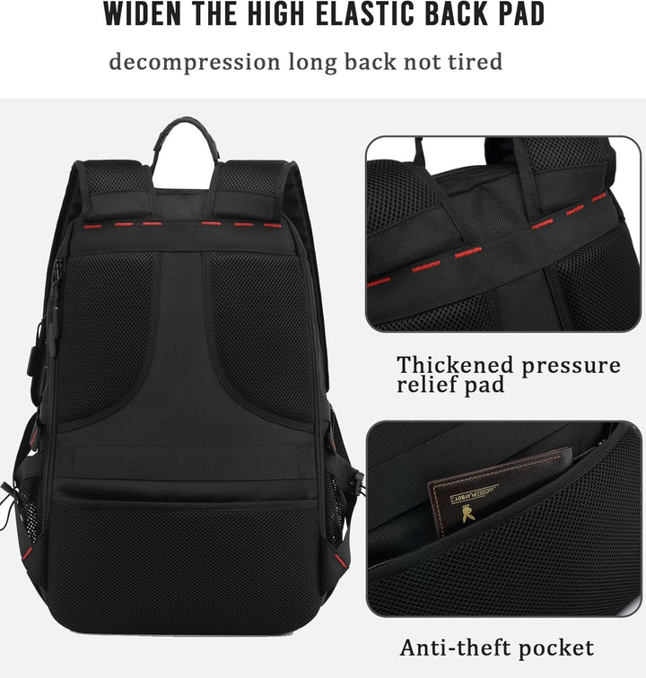 60L Waterdichte Laptoprugzak met USB Poort & Schoenvak