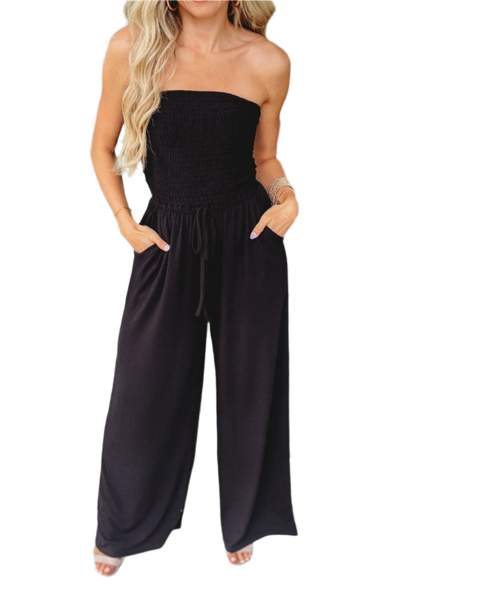 Off-Shoulder Zomerjumpsuit met Brede Pijpen – Camila