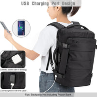 40L Waterbestendige Reis Laptop Rugzak met USB-poort & Antidiefstal Slot – AeroPack