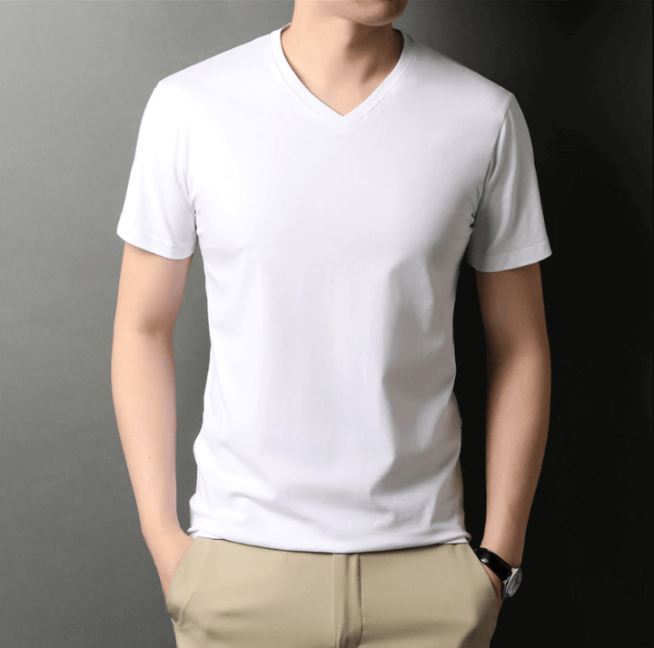 Slim Fit V-hals T-shirt heren – Jonas