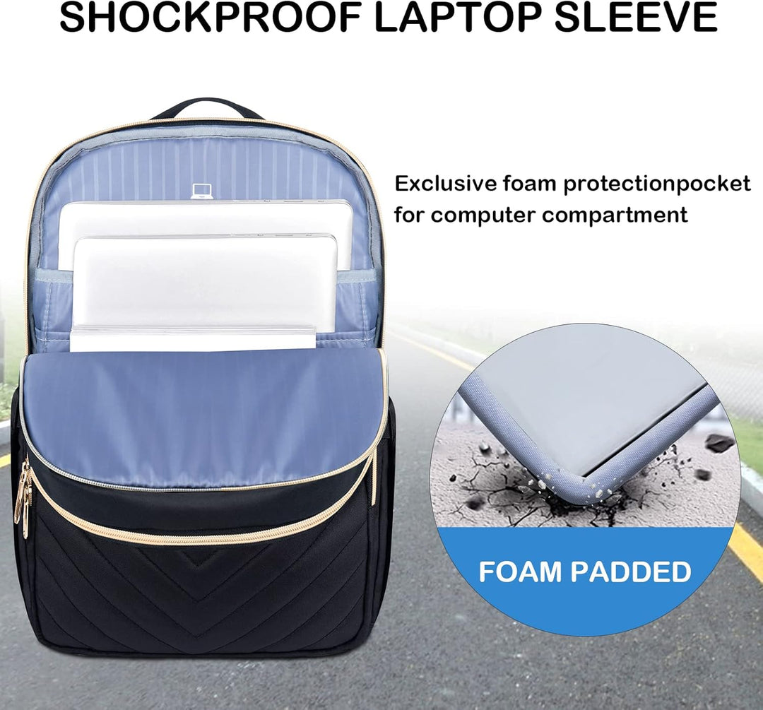 Lichtgewicht Waterdichte Laptop Rugzak met USB-Poort – 15.6" Compatibel