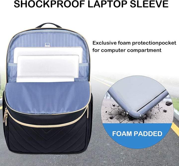 Lichtgewicht Waterdichte Laptop Rugzak met USB-Poort – 15.6" Compatibel