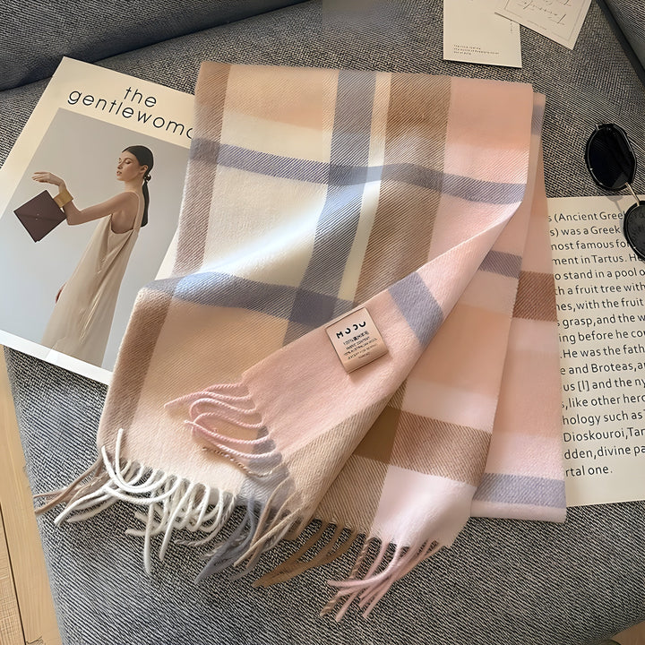 Stijlvolle Brits Geruite Kasjmier Dames Wintersjaal - Victoria