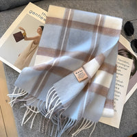 Stijlvolle Brits Geruite Kasjmier Dames Wintersjaal - Victoria