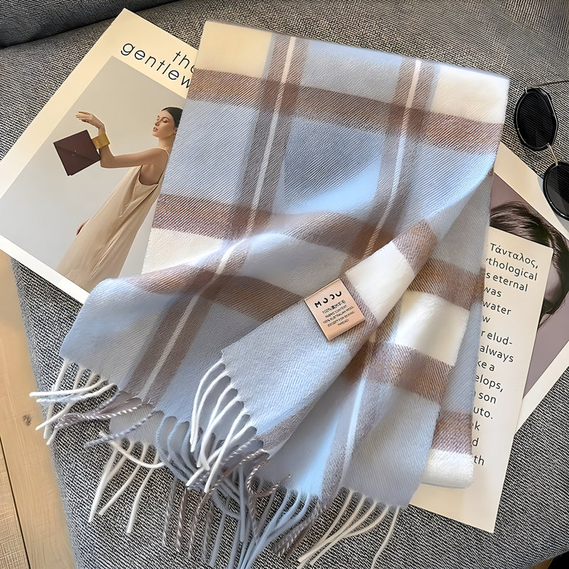 Stijlvolle Brits Geruite Kasjmier Dames Wintersjaal - Victoria