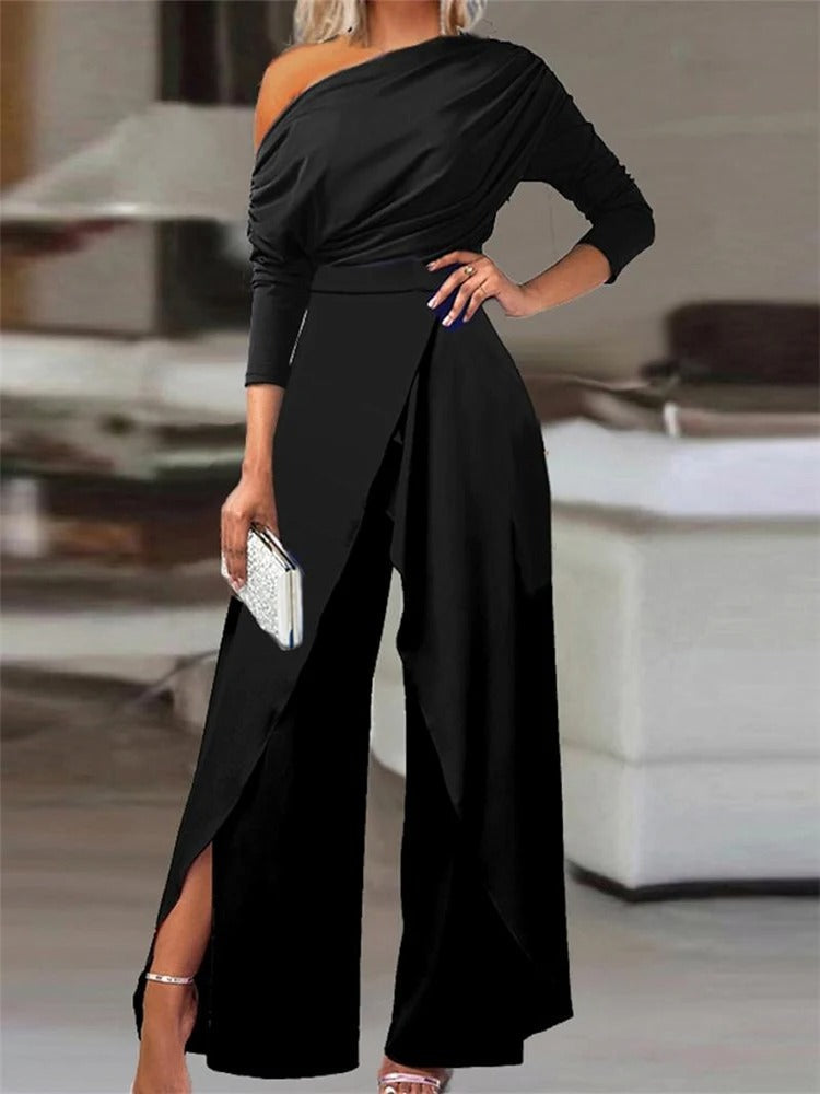 One-Shoulder Jumpsuit met Ruches - Valerie