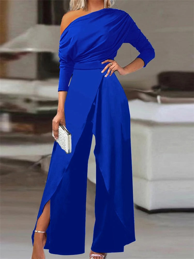 One-Shoulder Jumpsuit met Ruches - Valerie