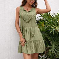 Mouwloze Zomerjurk met V-hals – Lina