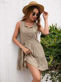 Mouwloze Zomerjurk met V-hals – Lina