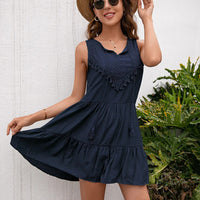 Mouwloze Zomerjurk met V-hals – Lina