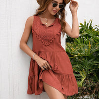 Mouwloze Zomerjurk met V-hals – Lina
