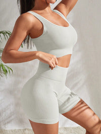 Tweedelige Dames Fitnessset met Shorts en Top - Sienna