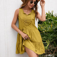 Mouwloze Zomerjurk met V-hals – Lina