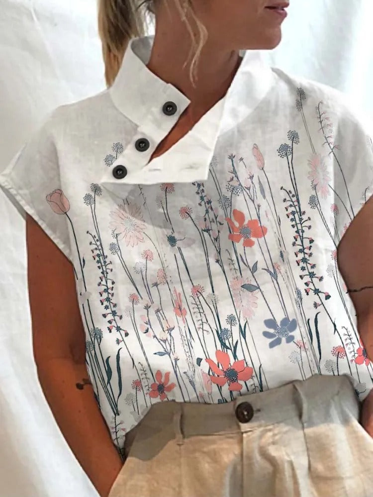 Korte Mouwen Shirt met Speelse Print - Felicia