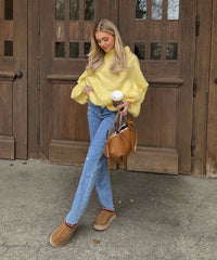 Dames Stretch Jeans met Wijde Pijpen en Hartjesprint - Amelie